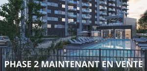piscine - vue phase 2 - Skyblu - condos à vendre - Mirabel