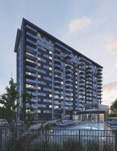 piscine - vue phase 2 - Skyblu - condos à vendre - Mirabel