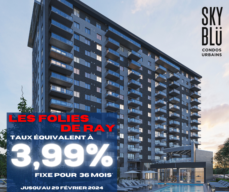 LES FOLIES DE RAY - SKYBLU - condos à vendre - rive-nord - cité mirabel